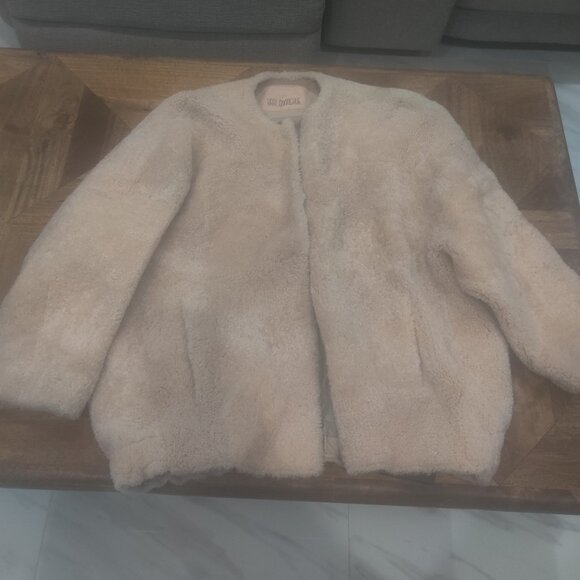 KARL DONOGHUE Shearling Oversized Jacket UK10 US6 IT42 M new $3342.00 - Picture 2 of 7
